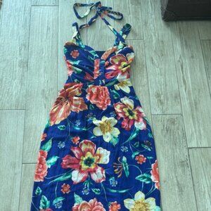 NWT Anthro Petites Floral Halter Dress sz.0